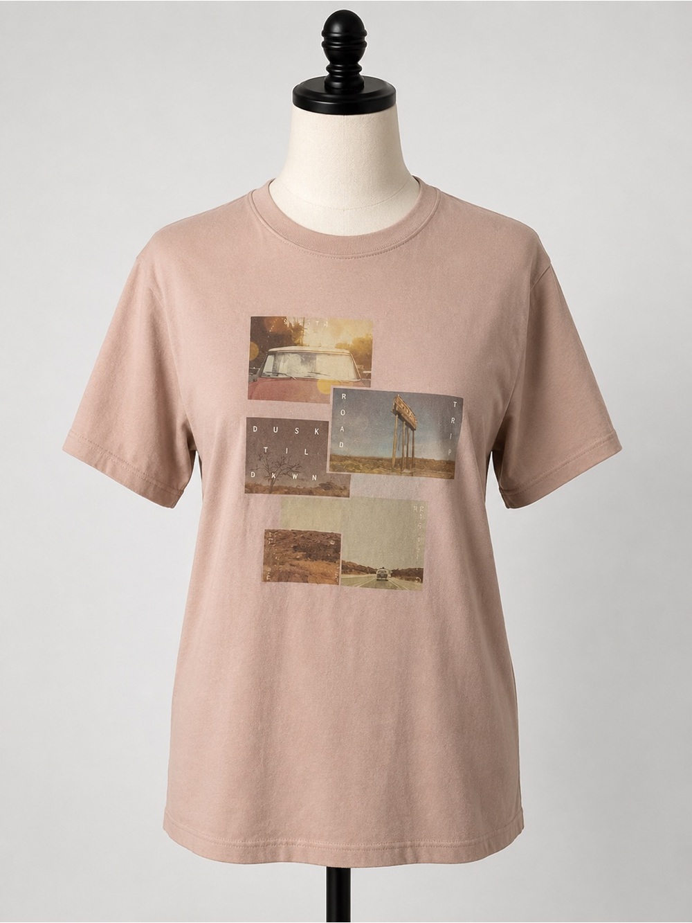American Eagle Outfitters Dusty Rose Photo-Block Graphic Tee